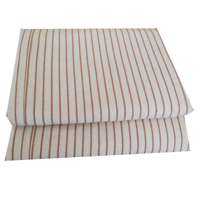 多种幅宽纯棉加厚老粗布凉席布料加密床单沙发巾线毯面料条纹定制