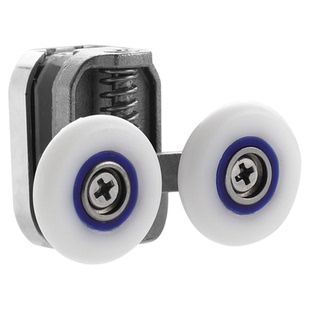 淋浴房移门滑轮老式圆弧形浴室玻璃配件推拉卫生间隔断轨道滚轮子