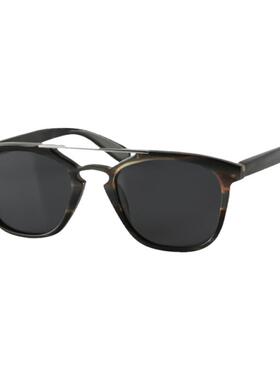 精致双鼻梁豹纹深浅条纹玳瑁色牦牛角茶色太阳眼镜遮阳偏光墨镜