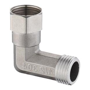 304不锈钢4分活接弯头三通水管配件双内外丝热水器接头直角90度