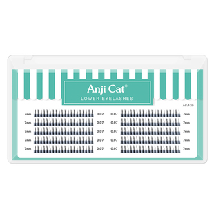 anjicat网红款A型下睫毛仙女睫毛M形嫁接假睫毛自然仿真仙子毛7mm