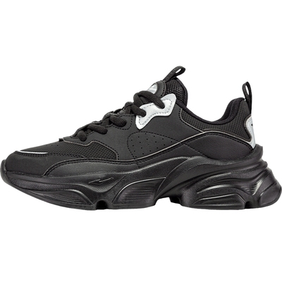 鸿星尔克女鞋秋冬新款黑色运动鞋