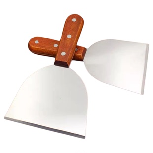 烤冷面铲子煎饼专用平口铲刀炒酸奶铁板烧烧烤摆摊工具不锈钢煎铲