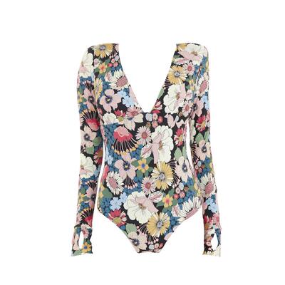 VALTOS印花长袖连体泳衣女潜水