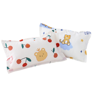 婴儿专用枕套25x40宝宝a类纯棉卡通透气枕头幼儿园儿童30*50枕头