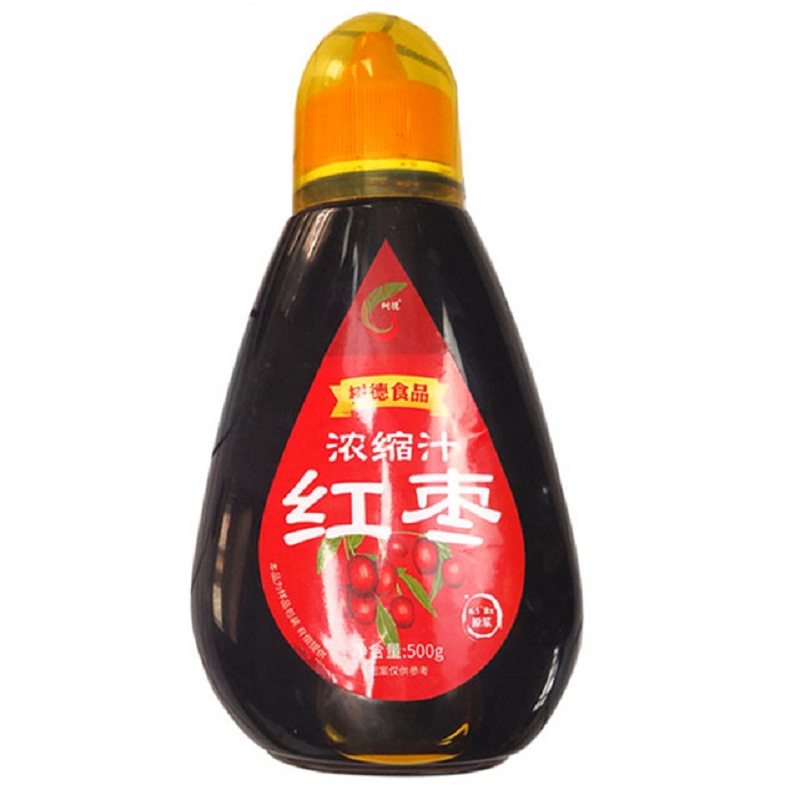 树德红枣浓缩汁 原浆新鲜500g家用枣冲饮料伴侣 营养枣浆浓浆