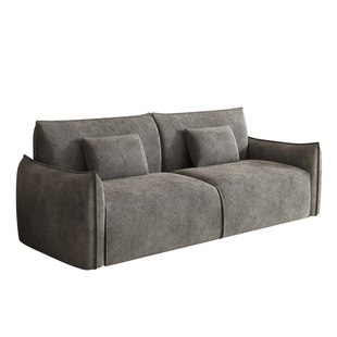 包豪斯暖岛沙发中古风民宿出租房雪尼尔绒双三人位小户型布艺沙发