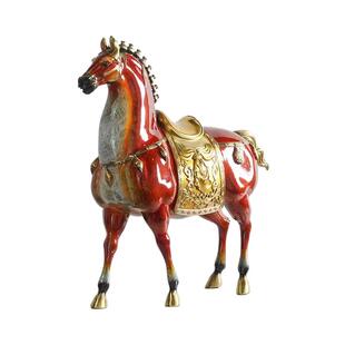 黄铜马摆件盛世唐马装饰品客厅办公室马到成功十二生肖送礼装饰品