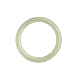 新疆和田青白玉晴水冰透小细圆条手镯女叮当镯正品天然玉石手镯子