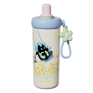 富光保温杯女大容量2025年新款高颜值316L不锈钢吸管杯学生水杯子