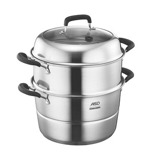 爱仕达蒸锅家用不锈钢蒸笼大容量加厚三层ZS30E1Q/32C5J/26瑕疵