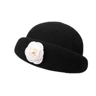 法式羊毛白色礼帽女秋冬赫本风千金帽子女款高级感贝雷帽显脸小