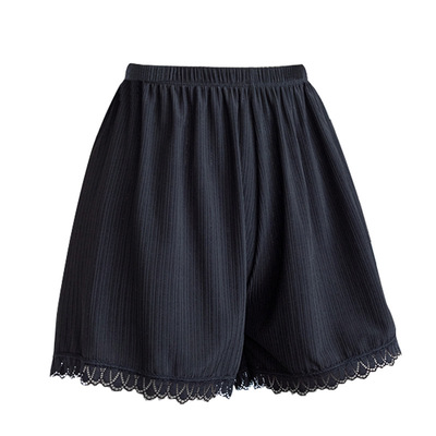 夏季新款冰丝女士打底裤防走光大码安全裤蕾丝边性感宽松短裤内搭