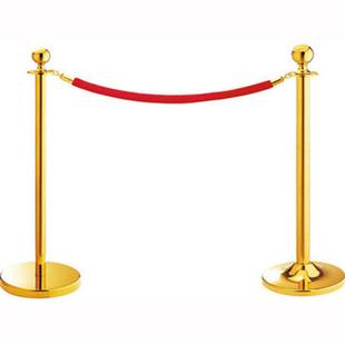 礼宾柱礼宾杆挂绳一米线栏杆座警戒线隔离带护栏钛金色迎宾柱麻绳