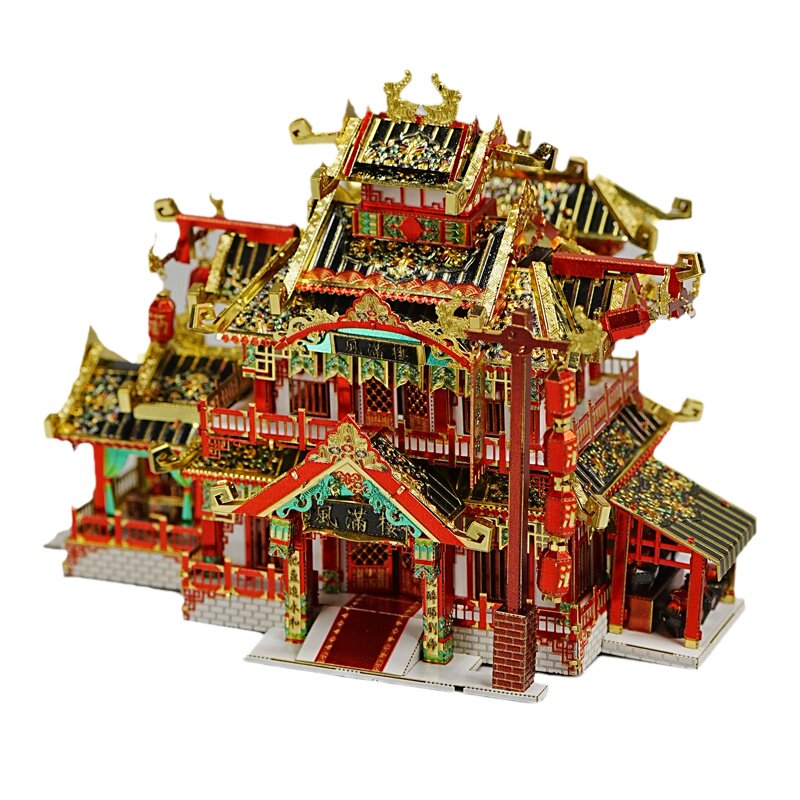 国风风满楼金属拼装模型拼图