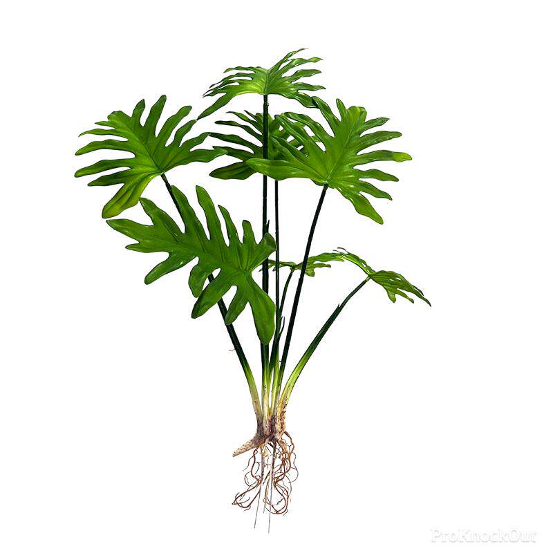 仿真软胶龟背叶大把束叶子带根绿植景观装饰插花造景绿植花槽摆放
