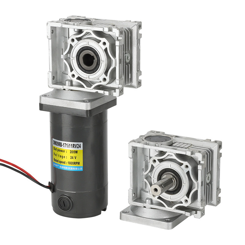 产步进无刷直流有刷28W750W涡蜗轮蜗杆减速电机12V24V48V调速正反