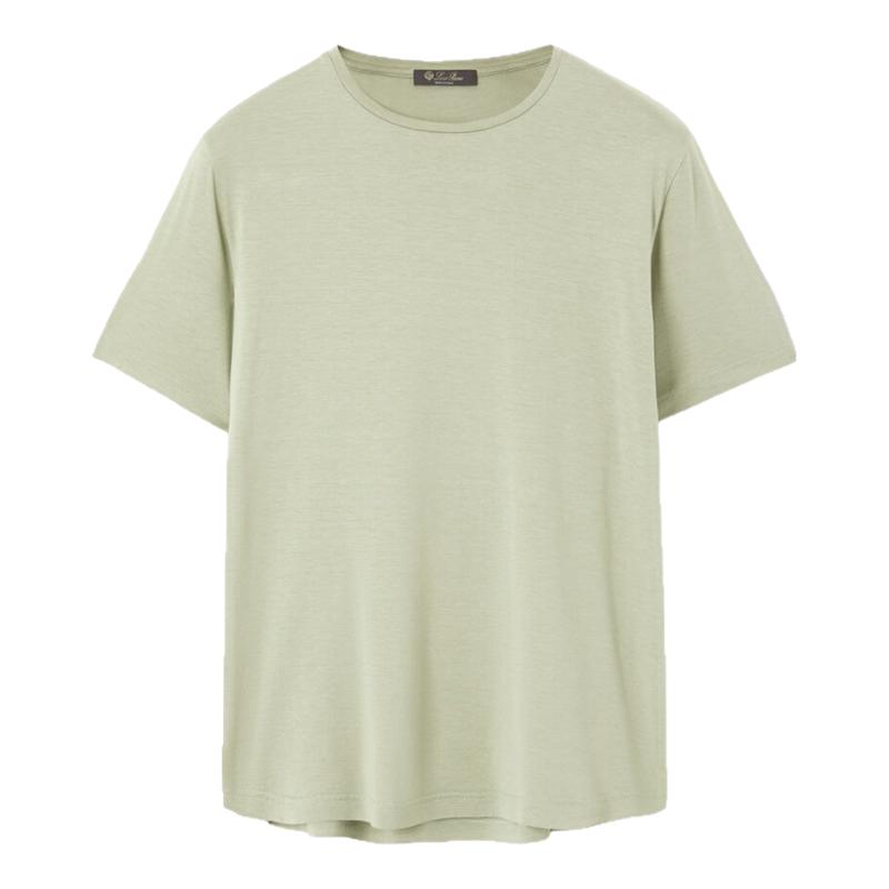 LoroPiana/诺悠翩雅男士丝棉短袖基本T恤哑光运动风格新款
