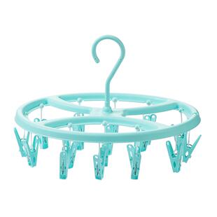 茶花晾衣架多夹子内衣内裤挂架专用衣架圆形晾晒架袜子晾衣夹婴儿