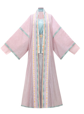花朝记｜易安｜宋制汉服褙子飞机袖三裥裙天丝提花印金复刻春夏款