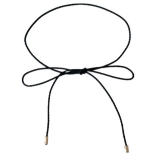 白黑色编织打结绳子腰带女士复古夏季配连衣裙子衬衫细腰链收腰窄