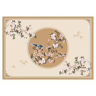 新中式客厅地毯家用加厚沙发茶几毯冬季天毛绒床边卧室地垫大面积