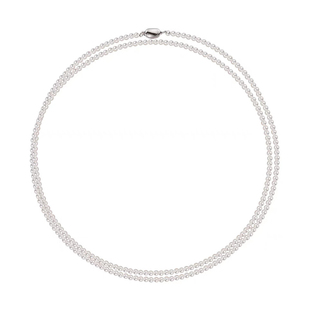 澳白色珍珠颈链项链女正圆强光气质长款人造珍珠毛衣链高级感多圈