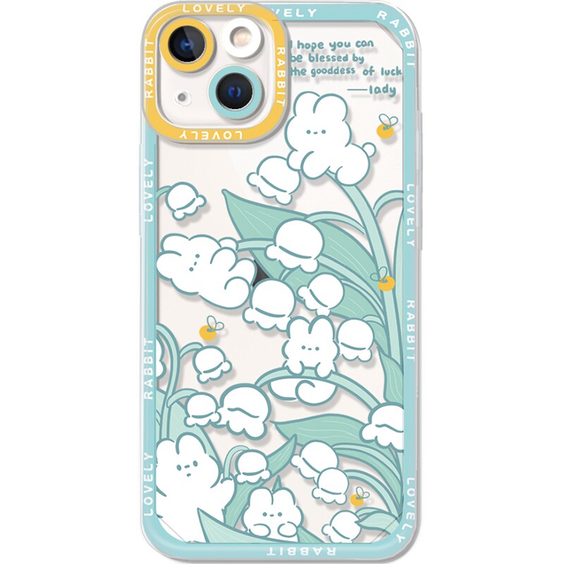 三川志适用于iphone16promax苹果15手机壳14plus透明17可爱x小众x女款软萌闺蜜xs兔子原创小众不撞款