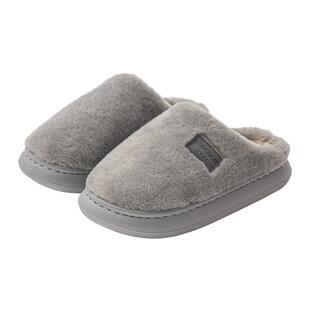 棉拖鞋男士秋冬新款厚底踩屎感室内家居毛绒保暖情侣棉拖鞋女防滑