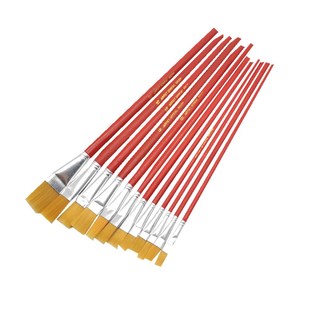 水粉水彩丙烯油画尼龙平头画笔儿童学生幼儿园美术绘画排笔刷毛笔