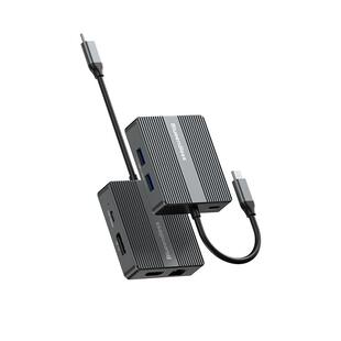 双HDMI扩展坞typec拓展4K/8K三屏异显DP分屏转换千兆USB3.2分线器