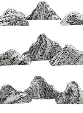 雪浪石切片组合天然造景大型雕小假山枯山水室内庭院景观石