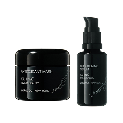 KAHINA面部护理套组 抗氧化面膜亮白精华 提亮去黄保湿滋润紧致