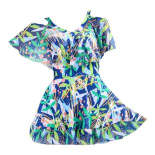 泳衣女保守连体显瘦2025年新款时尚清爽感裙式遮肚大码泡温泉泳装