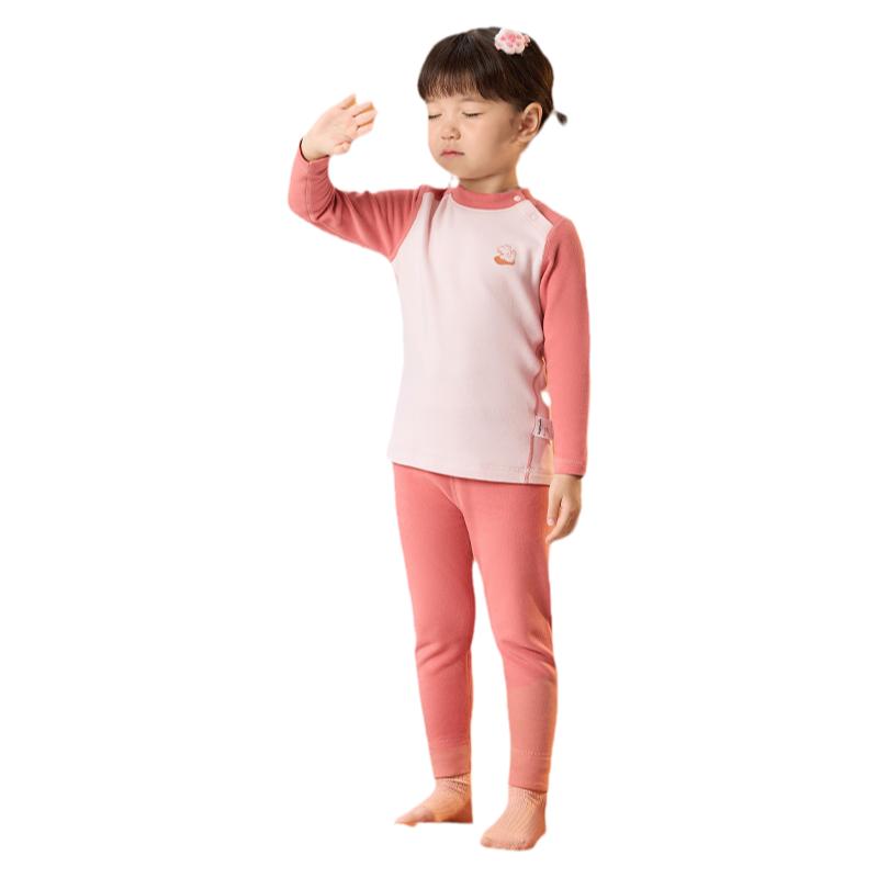 巴拉巴拉女童保暖内衣套装儿童秋衣秋裤大童打底家居服童装冬季厚