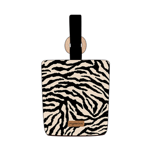 尼睿新款潮时尚百搭手拎帆布包小众设计感斑马纹便携水桶包女AS