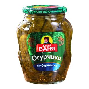 俄罗斯原装进口酸黄瓜俄式风味罐头酱腌菜汉堡配菜下饭小菜食品