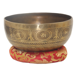 颂钵音疗 纯手工西藏佛音碗铜钵磬SPA理疗钵盂瑜伽钵高档摆件