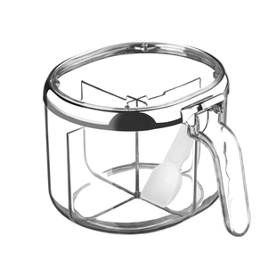 调料盒家用透明带盖套装一体多格厨房佐料盐味精收纳调味瓶罐商用