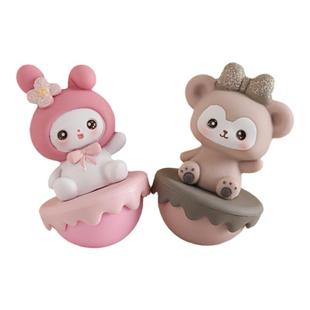 桌面治愈系解压小摆件不倒翁情绪稳定神器办公室工位装饰生日礼物