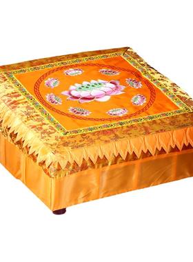 九品黄大号高档拜垫莲花实木