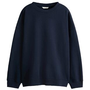 HM女装卫衣2026新款圆领大廓形拉绒内里极简风套头上衣1243667