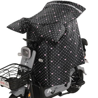 冬季挡风被加绒加厚电动电瓶车