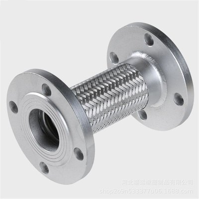 厂家供应大口径法兰式不锈钢连接蒸汽金属软管波纹管用软高压编织