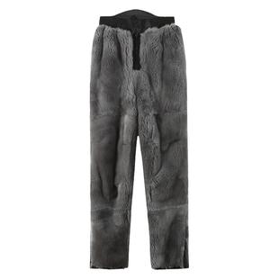 海宁獭兔皮毛一体皮草皮裤中老年妈妈2025年内穿加绒棉裤女装冬款