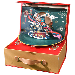 2026马年礼品盒空盒高端商务新年通用立体创意春节包装礼盒子定制