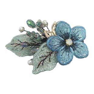 精致发夹手工边夹古风鸭嘴夹子头饰发卡水钻一字夹侧边发饰品