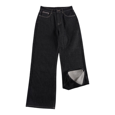 原牛黑2021M版型加绒牛仔裤男款