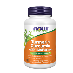 NOW诺奥姜黄素黑胡椒胶囊炎粉肝抗护关身健节美国进口加班熬夜肝