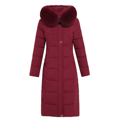 妈妈装超长款棉衣大码外套冬装厚